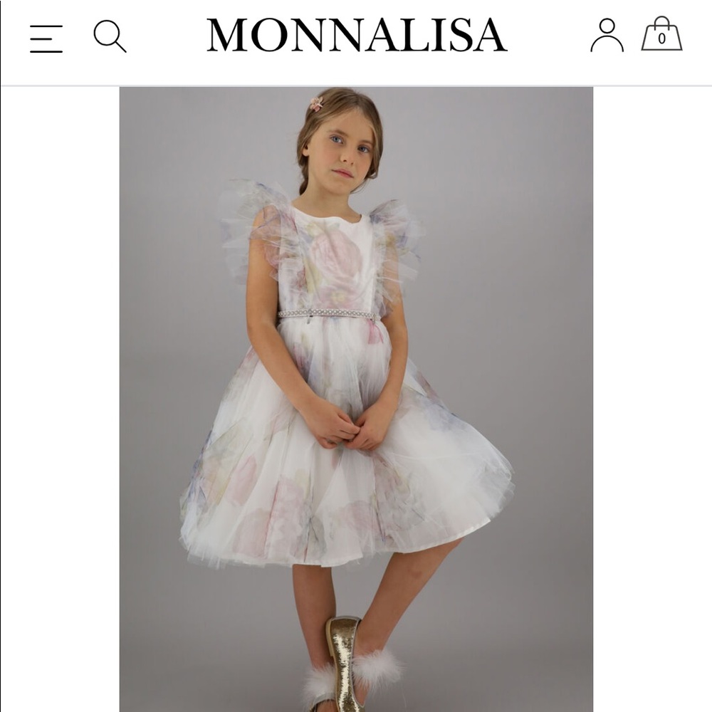 Monnalisa girls dress worn once excellent condition size 12